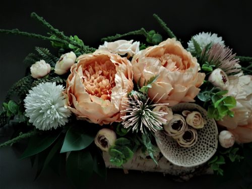 piękne kompozycje z kwiatów sztucznych/stroiki na wszystkich świętych