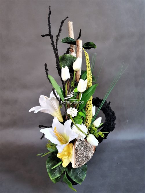 bukiet ze sztucznych kwiatow na cmentarz