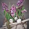 wiosenna kompozycja-hiacynty z brzozą