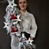 Choinka ubrana / biała dekoracja świąteczna