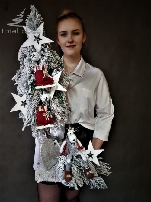 Choinka ubrana / biała dekoracja świąteczna